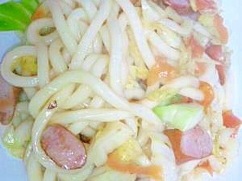 めんつゆで★焼きうどん